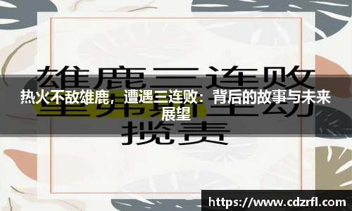 热火不敌雄鹿，遭遇三连败：背后的故事与未来展望